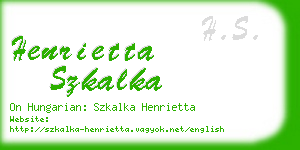 henrietta szkalka business card